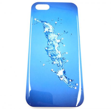Чехол для сотового телефона Мобильная мода iPhone 5/SE Накладка пластиковая Aqua Series со стразами, голубой
