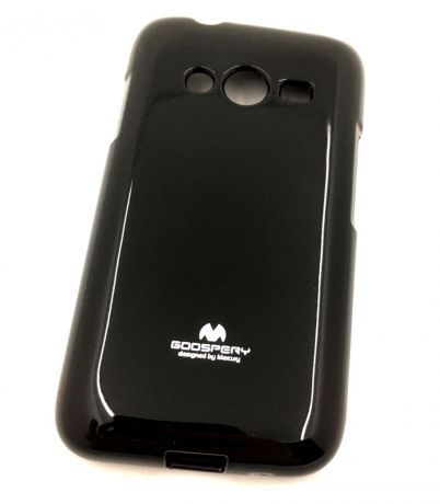 Чехол для сотового телефона Мобильная мода Samsung Ace 4 Lite G313H Накладка силиконовая ламинированная пленкой Jelly Case, черный