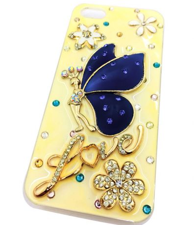 Чехол для сотового телефона Мобильная Мода iPhone 5/SE Накладка пластиковая с декоративными стразами