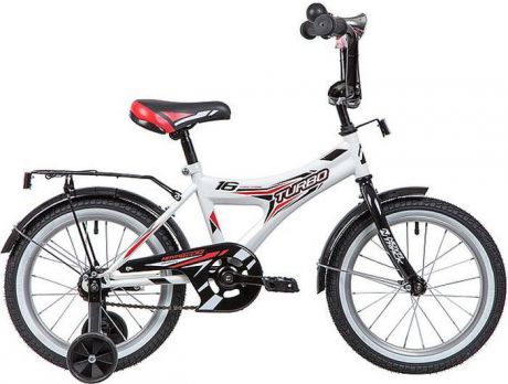 Велосипед детский Novatrack Turbo, колесо 16", рама 10,5", 167TURBO.WT9, белый