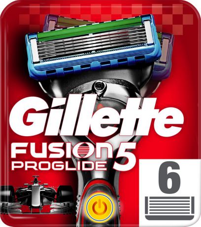 Сменные кассеты для бритв Gillette Fusion5 ProGlide Power, 6 шт