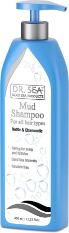 Шампунь для волос Dr. Sea, увлажняющий, для всех типов волос, с крапивой, ромашкой и минералами Мертвого моря, 400 мл
