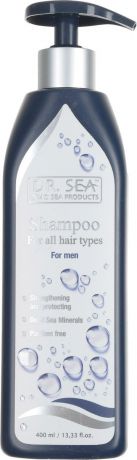 Шампунь для волос мужской Dr. Sea, с минералами Мертвого моря, для всех типов волос, 400 мл