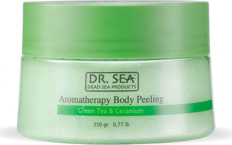 Ароматический пилинг для тела Dr.Sea, с экстрактом зеленого чая и маслом герани, для всех типов кожи, 320 г