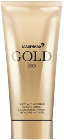 Tannymaxx Крем-ускоритель для загара Gold 999,9 Finest Anti Age Tanning Lotion, с натуральным бронзатором двойного действия с инновационным омолаживающим компонентом Hysilk Hyaluron, 200 мл