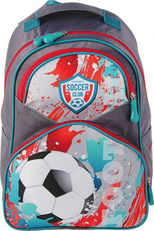 Рюкзак для мальчика Luris Антошка Футбол, 3822126, серый
