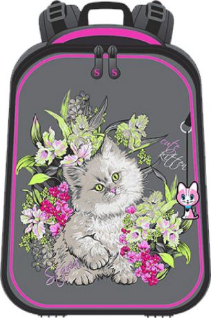 Рюкзак для девочки Stavia Кошка, 3334493, серый