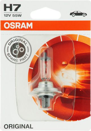 Лампа автомобильная галогенная "Osram", для фар, цоколь H7 (PX26d), 12V, 55W