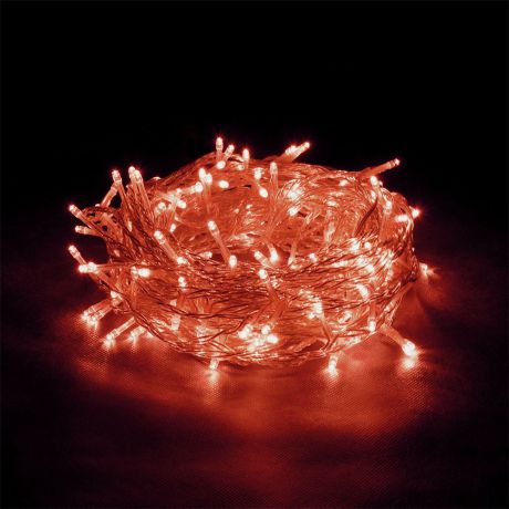 Гирлянда-конструктор электрическая Vegas "Бахрома", 72 лампы, 18 нитей, свет: красный, длина 3 м