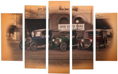 Картина Постер-Лайн "Ретро автомобили", модульная, 4018597, 120 х 80 см