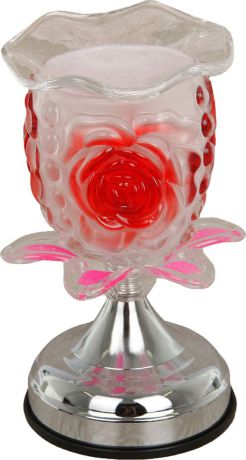 Аромасветильник Risalux Розовая роза, 2325543, розовый, 12,5 х 11 х 17,5 см