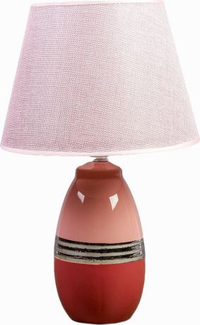Настольный светильник Risalux Акрата, с абажуром, E14, 3742807, розовый, 25 х 25 х 40 см