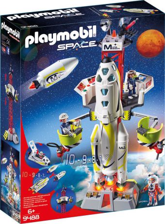 Пластиковый конструктор Playmobil Космос Ракета-носитель с космодромом, 9488pm