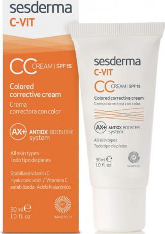 CC-средство Sesderma C-Vit, корректирующее тон кожи, SPF 15, 30 мл