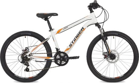 Велосипед горный Stinger Element D, колесо 24", рама 12", 24AHD.ELEMD.12WH9, белый