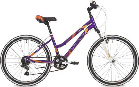 Велосипед горный Stinger Laguna, колесо 24", рама 14", 24AHV.LAGUNA.14VT9, фиолетовый
