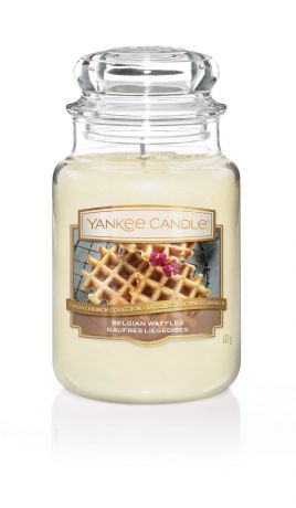 Свеча ароматизированная Yankee Candle "Бельгийские вафли Belgian Waffles 623 гр / 110-150 часов"1611843E, белый
