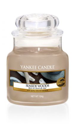 Свеча ароматизированная Yankee Candle "Лес у моря Seaside Woods 104гр / 25-45 часов"1609102E, бежевый