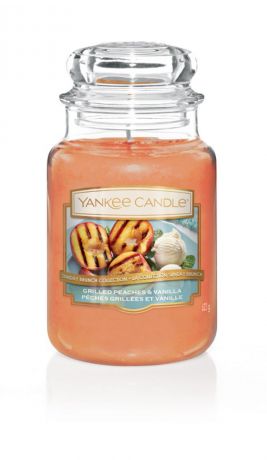 Свеча ароматизированная Yankee Candle "Персик на гриле и ваниль Grilled Peaches and Vanilla 623 гр / 110-150 часов"1611844E, оранжевый