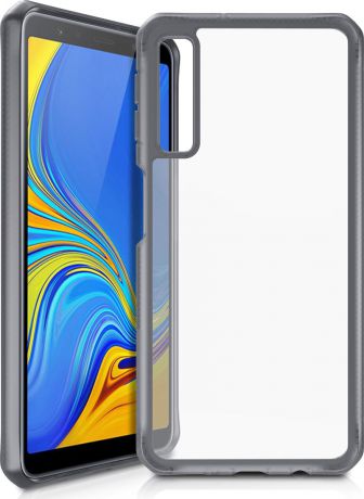 Чехол-накладка Itskins Hybrid MKII для Samsung Galaxy A7 (2018), черный, прозрачный