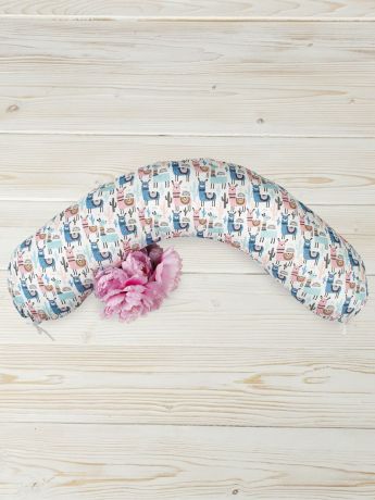 Чехол для подушки для беременных AmaroBaby Ламы, AMARO-5001-Lm, мультиколор, 170 х 25 см