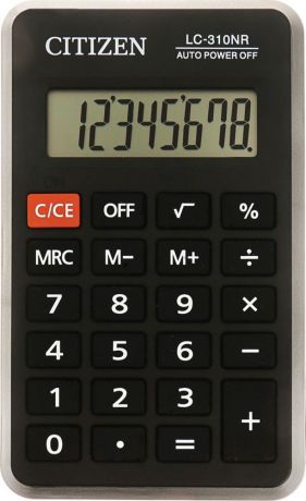 Калькулятор карманный Citizen LC-310NR, черный