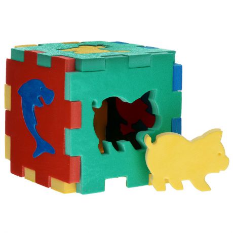 Флексика Мягкий конструктор Кубик с животными
