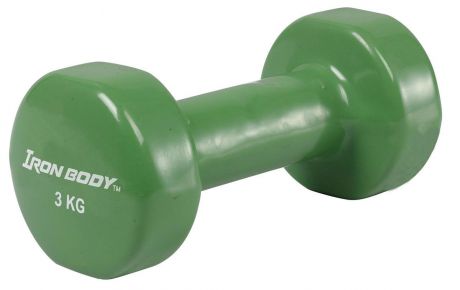 Гантель "Iron Body", 3 кг, цвет: зеленый