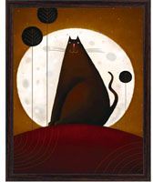 Постер "Черный кот" (Д. Парри), 24 х 30 см