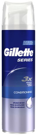 Пена для бритья "Gillette Series", питающая и тонизирующая, 250 мл