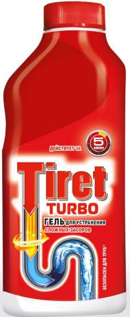 Гель для удаления засоров "Tiret Turbo", 500 мл