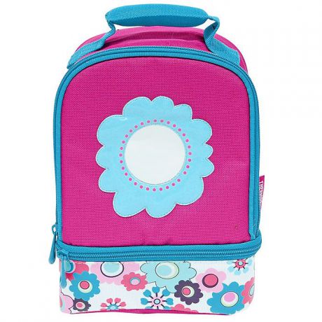 Сумка-термос Lunch Kit "Floral Dual" для ланча, детская, цвет: розовый, голубой