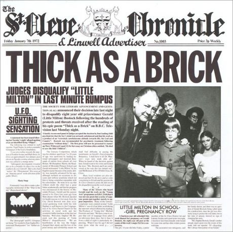 "Jethro Tull" Jethro Tull. Thick As A Brick