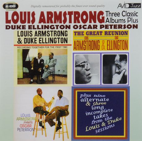 Луи Армстронг,Дюк Эллингтон,Оскар Питерсон Avid Jazz. Louis Armstrong, Duke Ellington, Oscar Peterson. Three Classic Albums (2 CD)