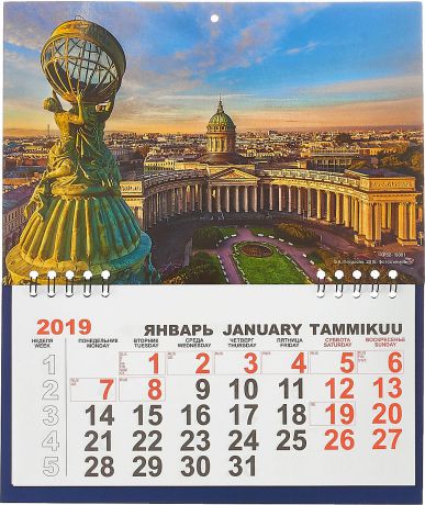 Календарь отрывной на 2019 год. Санкт-Петербург с птичьего полета
