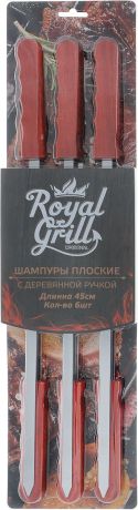 Набор плоских шампуров "RoyalGrill", длина 45 см, 6 шт