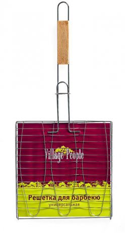 Решетка для барбекю Village People "Комфорт", цвет: стальной, 61,5 х 28 х 1,5 см. 64778