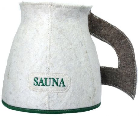 Шапка для бани и сауны Ecology Sauna "Кружка", цвет: белый, серый, зеленый