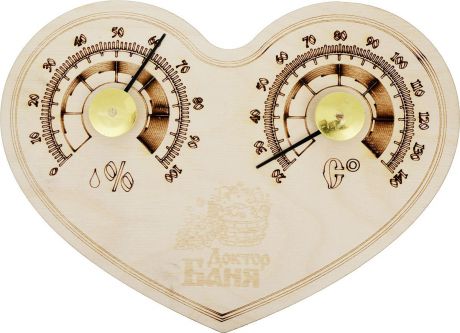 Термогигрометр "Сердечко", для бани и сауны. 903584