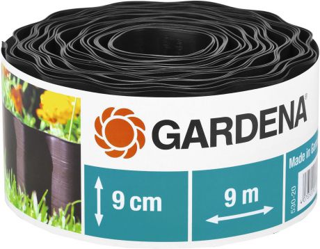 Бордюр декоративный "Gardena", цвет: черный, ширина 9 см, длина 9 м