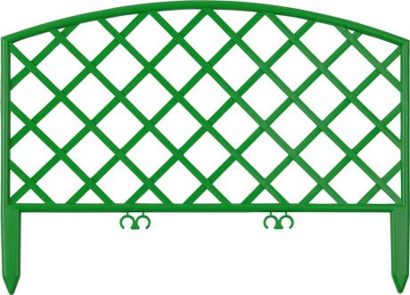 Забор декоративный Grinda "Плетень", цвет: зеленый, 24 x 320 см