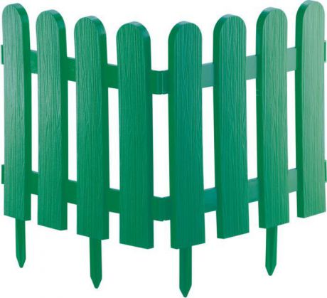 Забор декоративный Palisad "Классика", цвет: зеленый, 29 см х 2,24 м