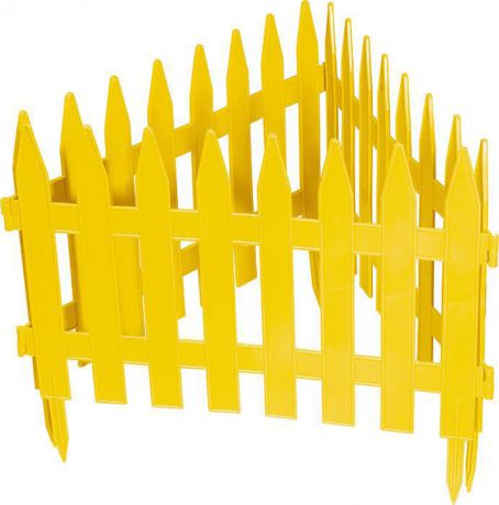 Забор декоративный Palisad "Рейка", цвет: желтый, 28 см х 3 м