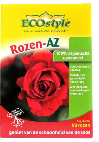 Удобрение натуральное органическое "EcoStyle", для роз и любых цветущих растений, 2 кг на 100 кв. м