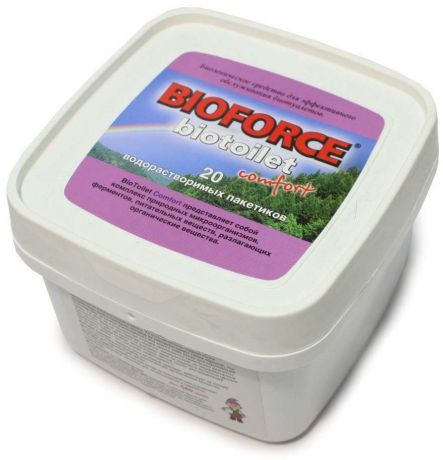 Средство для септиков и биотуалетов Bioforce BioToilet Comfort, 20 пакетиков х 28 г