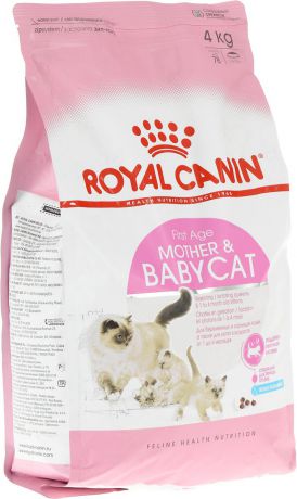 Корм сухой Royal Canin "Mother & Babycat", для котят в возрасте от 1 до 4 месяцев, беременных и лактирующих кошек, 4 кг