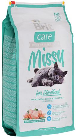 Корм сухой Brit Care "Missy" для кастрированных котов и стерилизованных кошек, с курицей и рисом, 7 кг