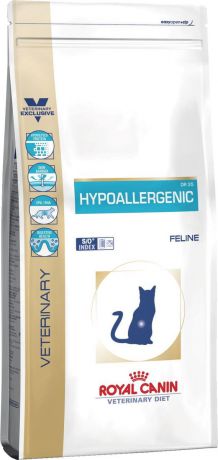Корм сухой Royal Canin "Vet Hypoallergenic Dr25", для кошек при пищевой аллергии/непереносимости, 2,5 кг