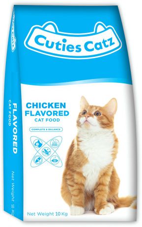 Корм сухой для кошек PCG "Cuties Cats", курица, 10 кг