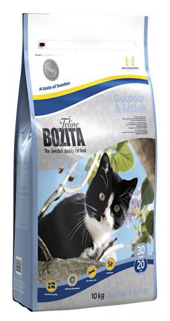 Корм сухой Bozita "Feline Outdoor & Active", для молодых кошек (переход с Kitten), для взрослых активных домашних кошек, 10 кг